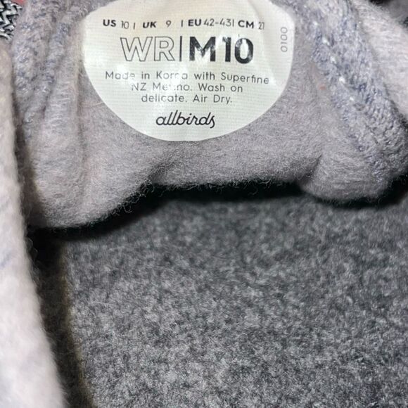 Women's allbirds Gray Wool Runners Sneakers Size 10 - Picture 6 of 7